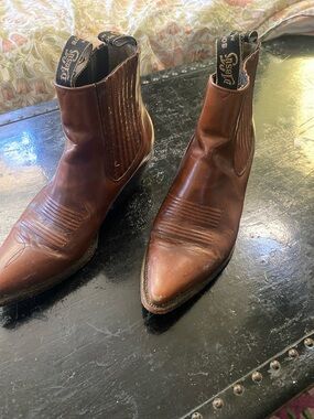 Dan Post Brown Leather Chelsea Cowboy Boots
